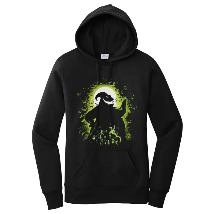 Oogie With Boogie Portrait Jack And Sally Halloween Women's Pullover Hoodie