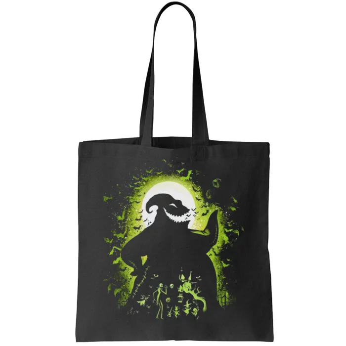 Oogie With Boogie Portrait Jack And Sally Halloween Tote Bag