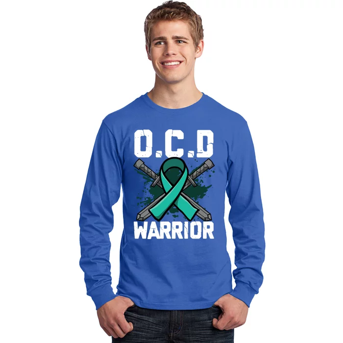 Ocd Warrior Cool Gift Ocd Awareness Gift Long Sleeve Shirt