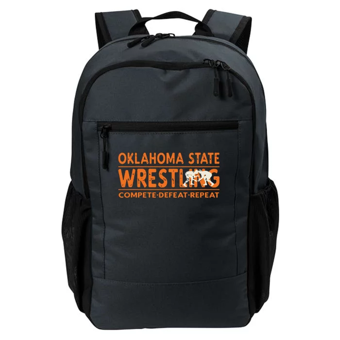 Oklahoma Wrestling Compete Defeat Repeat Daily Commute Backpack