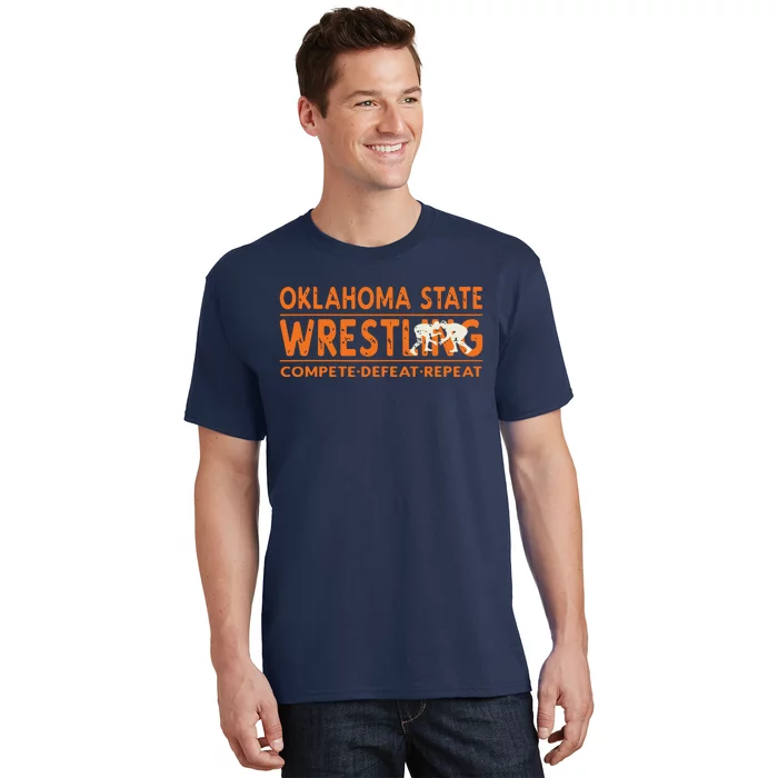 Oklahoma Wrestling Compete Defeat Repeat T-Shirt