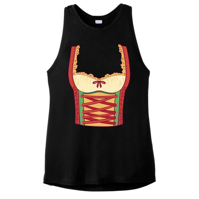 Oktoberfest Woman Costume Ladies Tri-Blend Wicking Tank