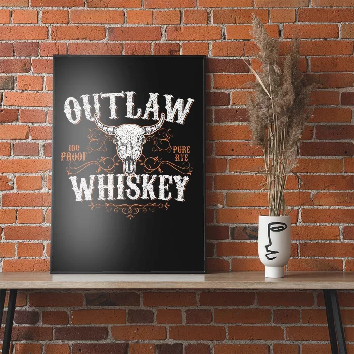 Outlaw Whiskey Country Vintage Poster