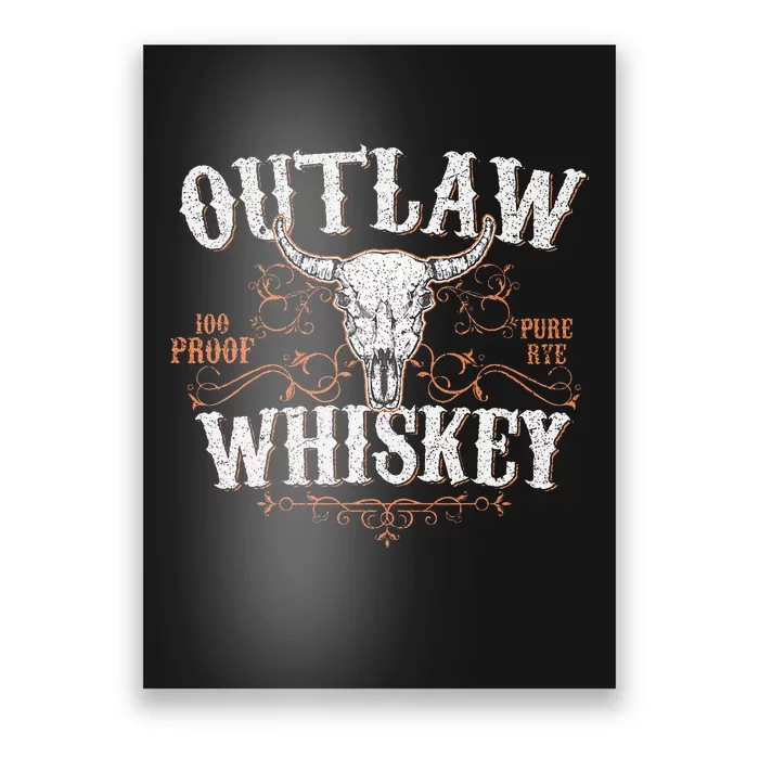 Outlaw Whiskey Country Vintage Poster