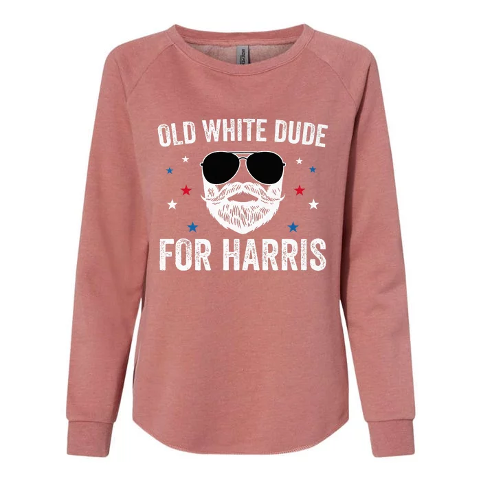 Old White Dude For Harris Comma La 2024 White Beard Premium Womens California Wash Sweatshirt