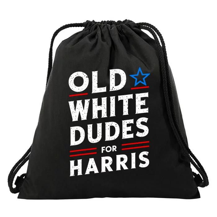 Old White Dudes For Harris Kamala 2024 Drawstring Bag