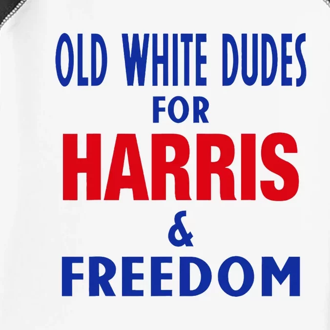 Old White Dudes For Harris And Freedom Vote President 2024 Infant Baby Jersey Bodysuit