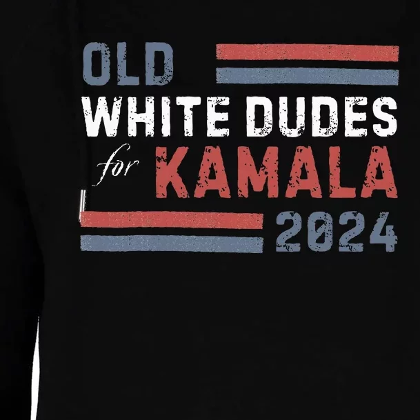 Old White Dudes For Kamala Womens Funnel Neck Pullover Hood