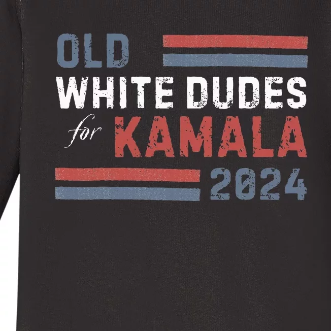 Old White Dudes For Kamala Baby Long Sleeve Bodysuit