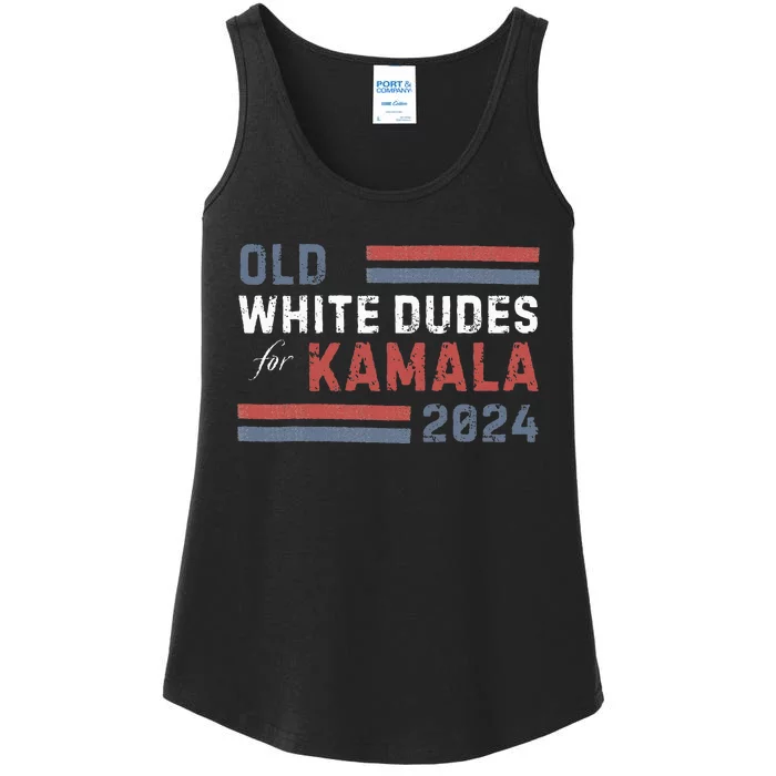 Old White Dudes For Kamala Ladies Essential Tank