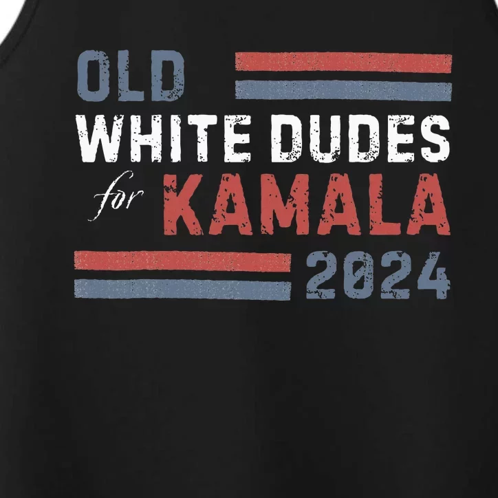 Old White Dudes For Kamala Performance Tank