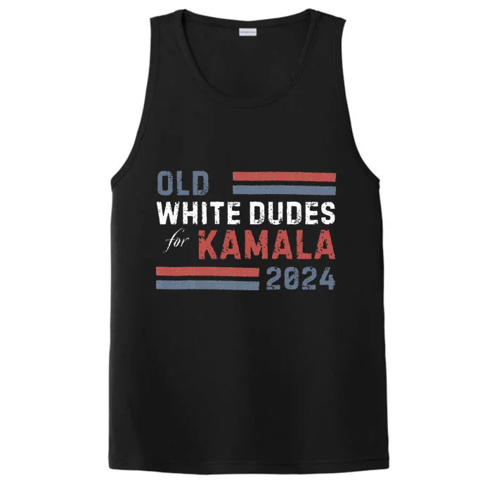 Old White Dudes For Kamala Performance Tank