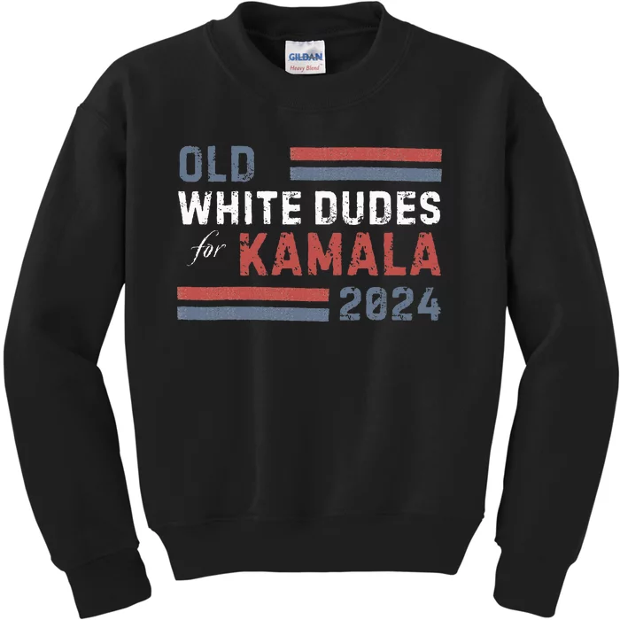 Old White Dudes For Kamala Kids Sweatshirt