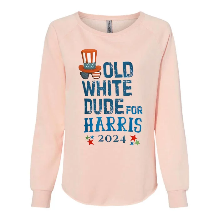 Old White Dude For Kamalaharris President 2024 Womens California Wash Sweatshirt