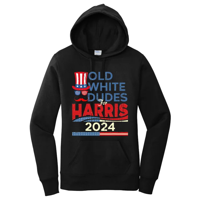 Old White Dude For Kamala Harris First Female President Women's Pullover Hoodie