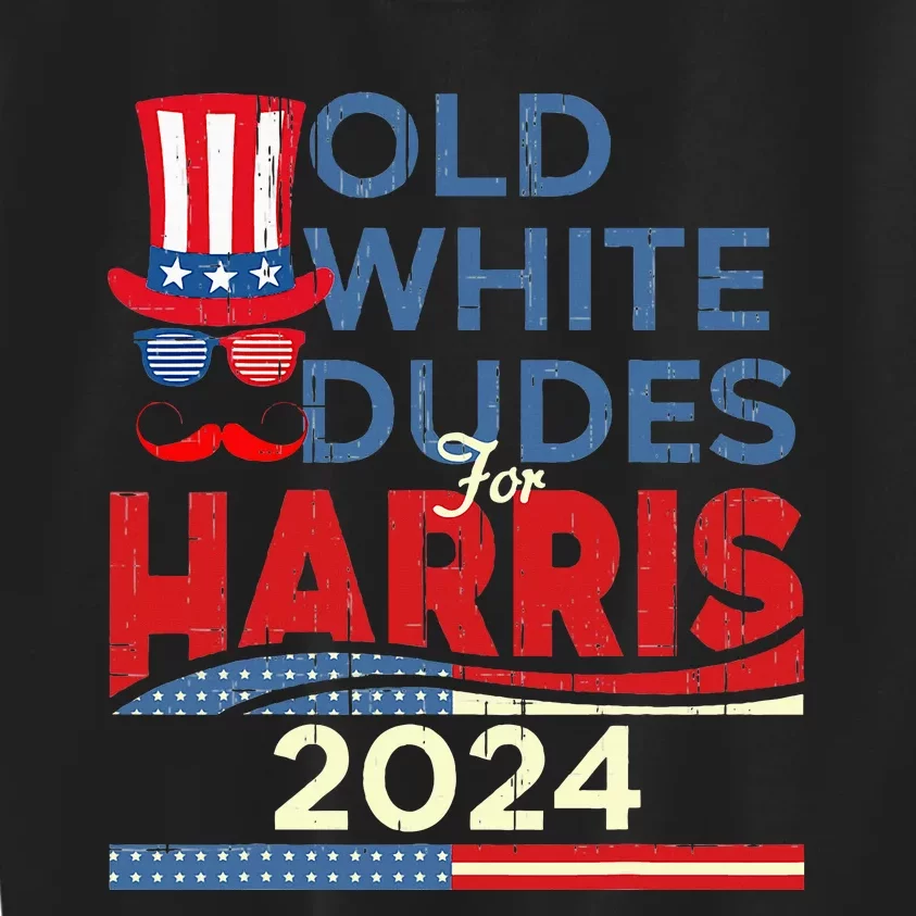 Old White Dude For Kamala Harris First Female President Kids Sweatshirt