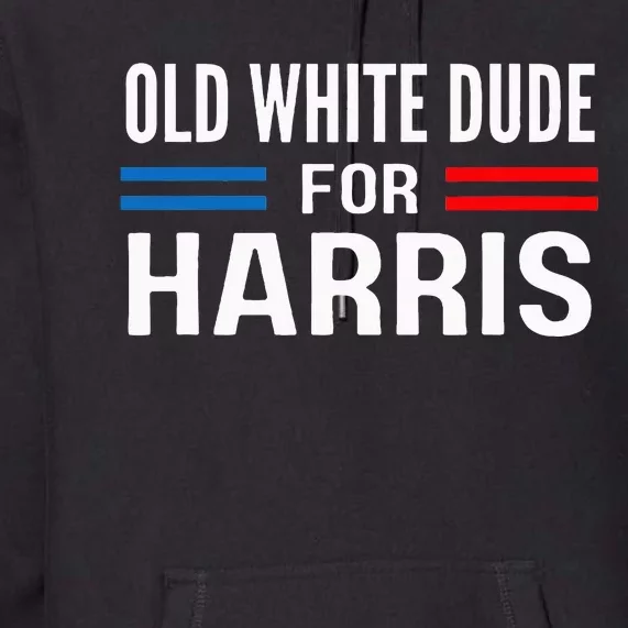 Old White Dude For Kamala Harris President 2024 Election Premium Hoodie