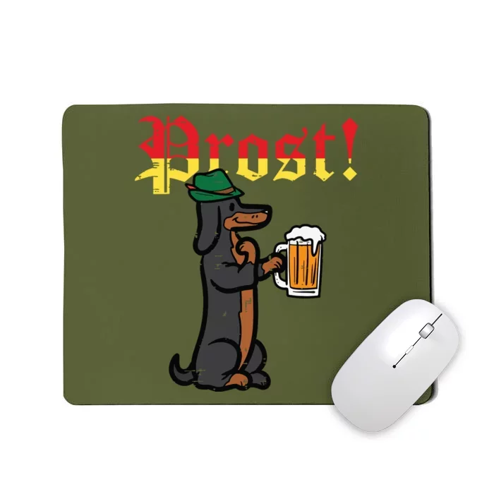 Oktoberfest Wiener Dog Prost German Costume Mousepad