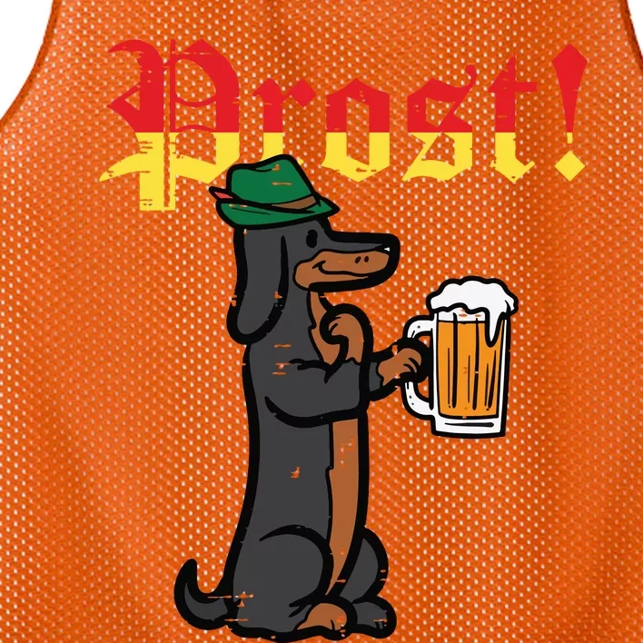 Oktoberfest Wiener Dog Prost German Costume Mesh Reversible Basketball Jersey Tank