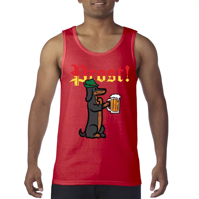 Oktoberfest Wiener Dog Prost German Costume Tank Top