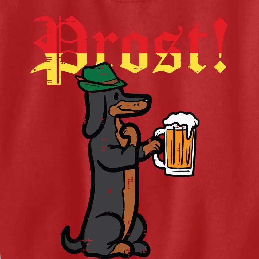 Oktoberfest Wiener Dog Prost German Costume Kids Sweatshirt