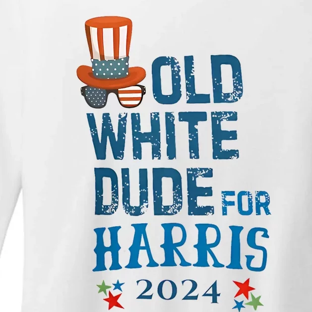 Old White Dude For Kamala Harris President 2024 Womens CVC Long Sleeve Shirt