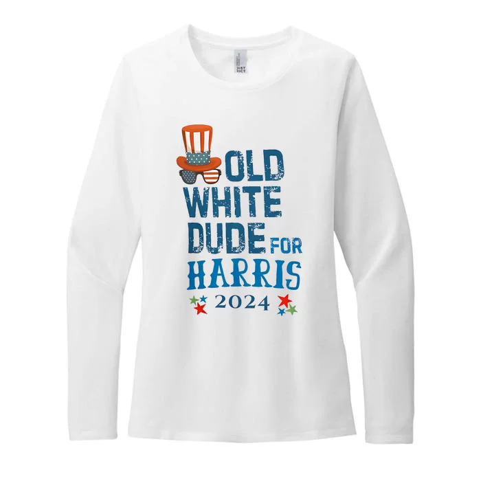 Old White Dude For Kamala Harris President 2024 Womens CVC Long Sleeve Shirt