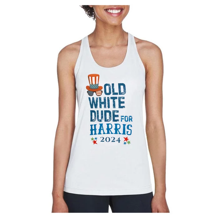 Old White Dude For Kamala Harris President 2024 Women's Racerback Tank