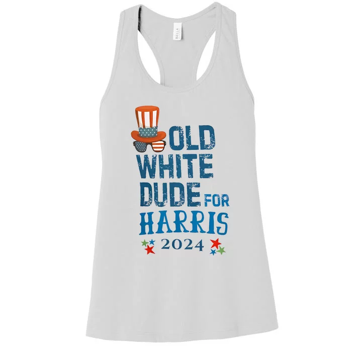 Old White Dude For Kamala Harris President 2024 Women's Racerback Tank