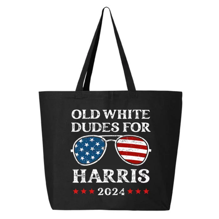 Old White Dudes For Harris Sunglasses Dad Papa For Kamala 25L Jumbo Tote