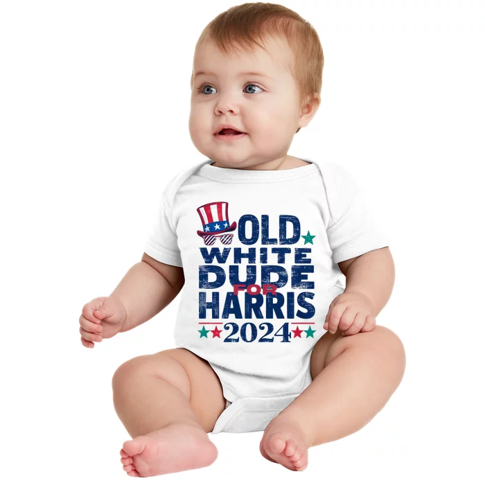 Old White Dude For Kamala Harris First Female President Baby Bodysuit