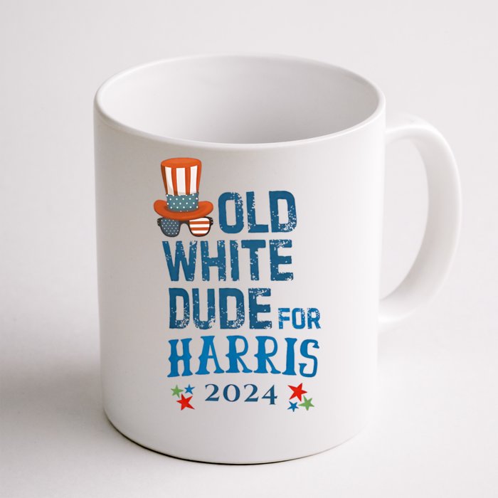 Old White Dude For Kamala Harris President 2024 Front & Back Coffee Mug