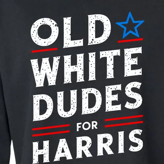 Old White Dude For Kamala Harris First Female President Cropped Pullover Crew