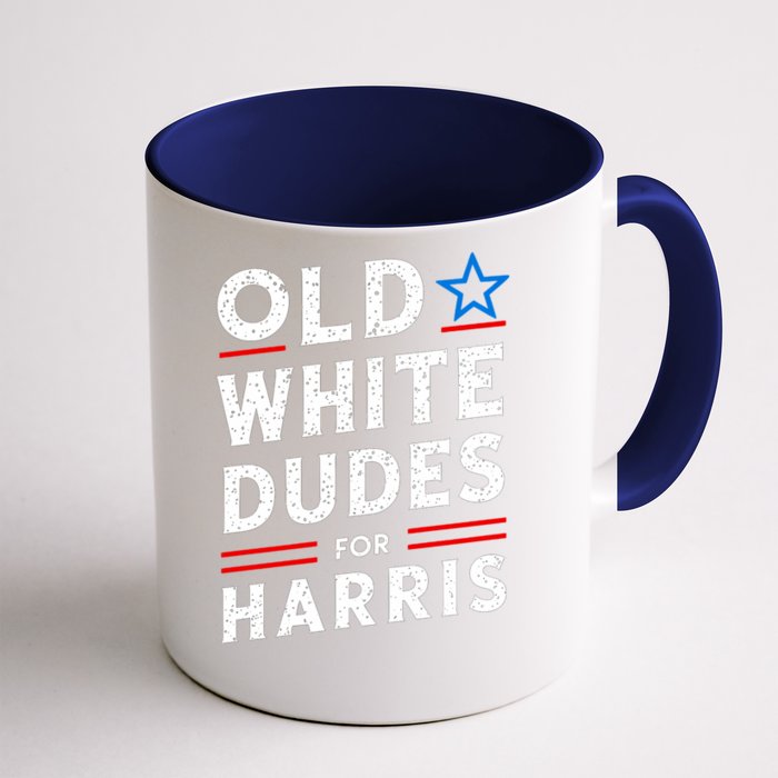 Old White Dude For Kamala Harris First Female President Front & Back Coffee Mug