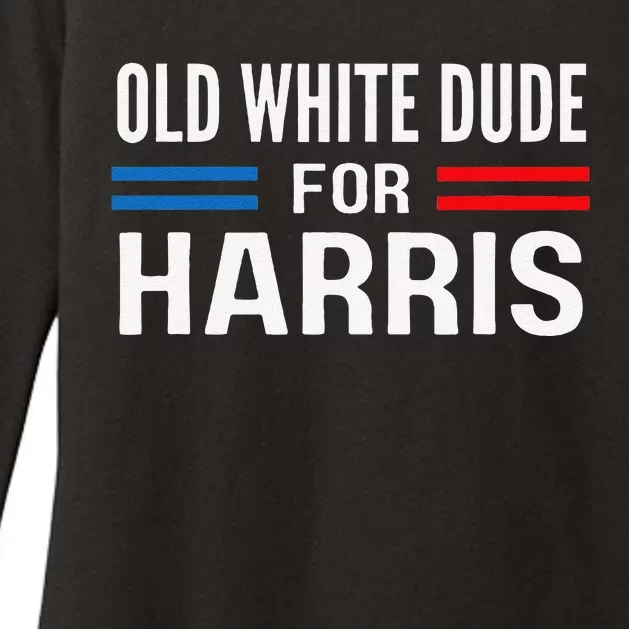 Old White Dude For Kamala Harris President 2024 Election Gift Womens CVC Long Sleeve Shirt