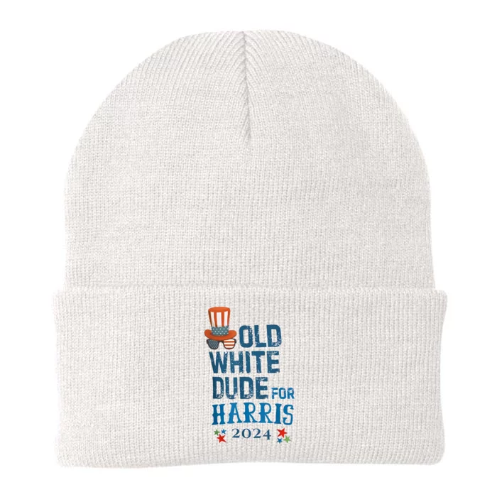 Old White Dude For Kamalaharris President 2024 Knit Cap Winter Beanie