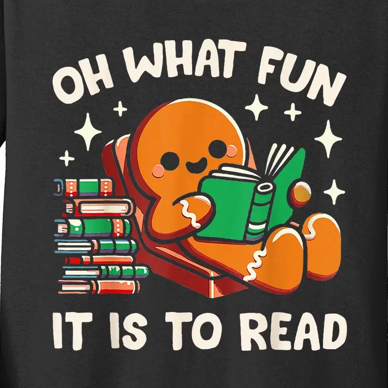 Oh What Fun It Is To Read Christmas Teacher Librarian Books Kids Long Sleeve Shirt