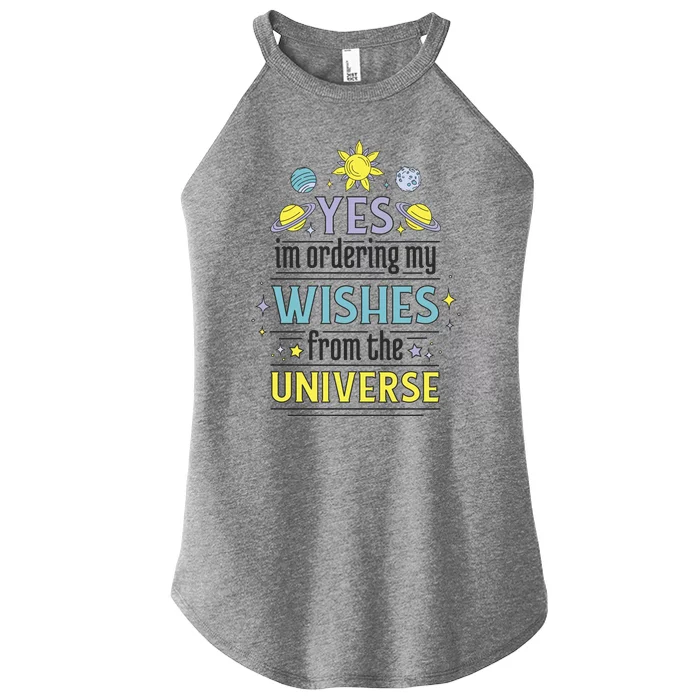 Ordering Wishes From The Universe Women’s Perfect Tri Rocker Tank