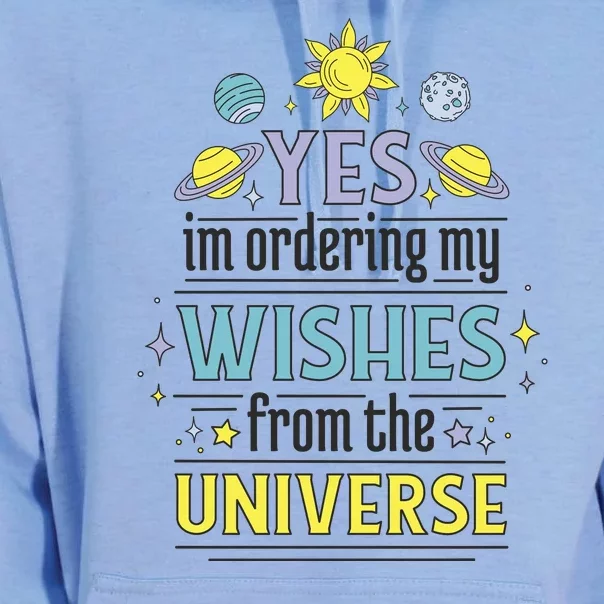 Ordering Wishes From The Universe Unisex Surf Hoodie