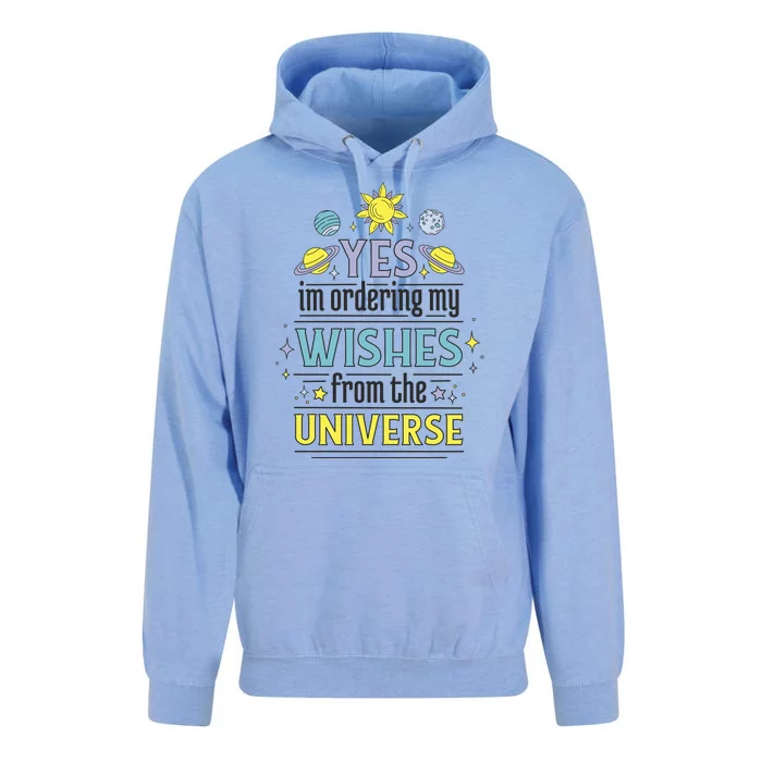 Ordering Wishes From The Universe Unisex Surf Hoodie