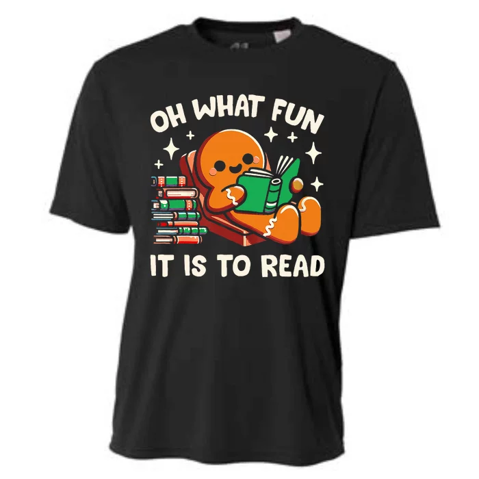 Oh What Fun It Is To Read Christmas Teacher Librarian Books Cooling Performance Crew T-Shirt