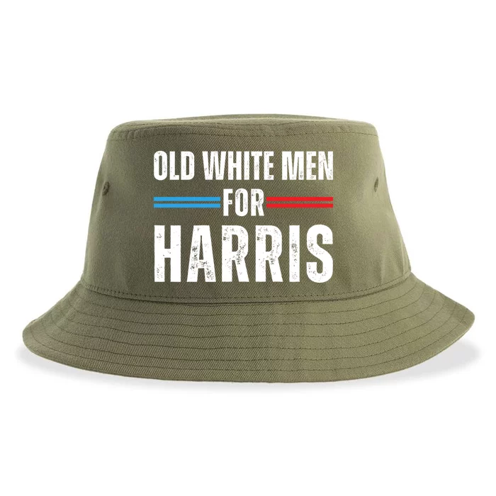 Old White For Kamala Harris 2024 President Vintage Gift Sustainable Bucket Hat