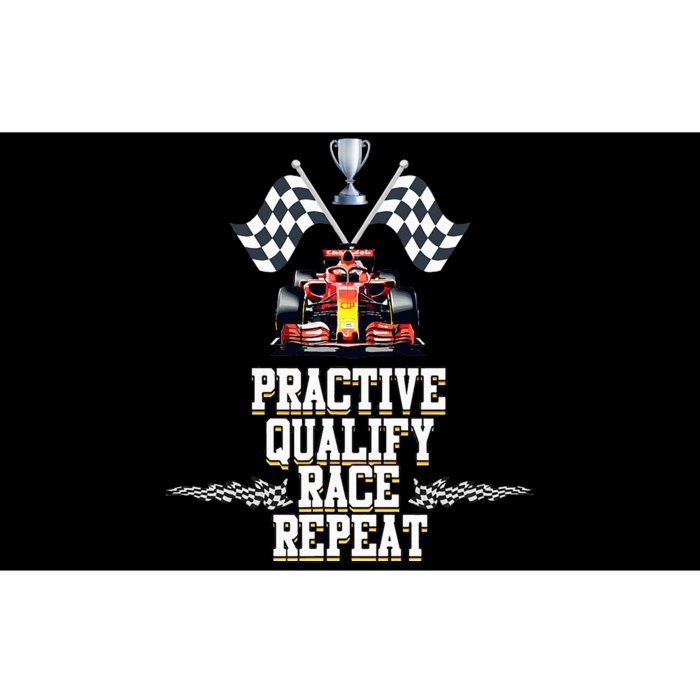 Open Wheel Formula Racing Car Practice Qualify Race Repeat Bumper Sticker