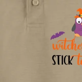 Owl Witch Funny Halloween Witches Gotta Stick Together Gift Dry Zone Grid Performance Polo