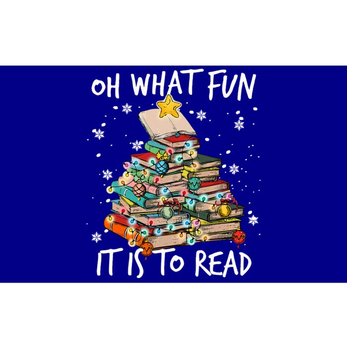 Oh What Fun It Is To Read Christmas Tree Book Lovers Bumper Sticker