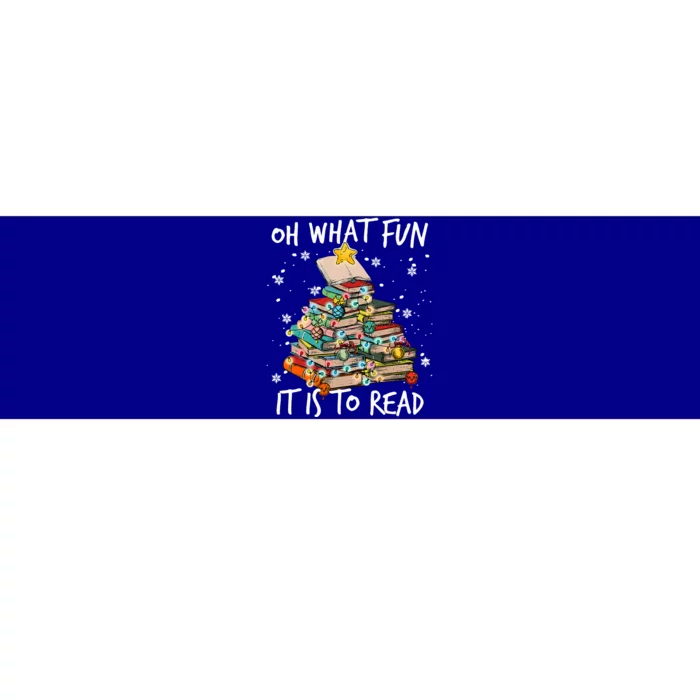 Oh What Fun It Is To Read Christmas Tree Book Lovers Bumper Sticker