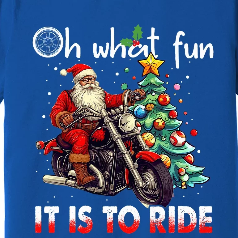 Oh What Fun It Is To Ride Santa Motorcycle Premium T-Shirt