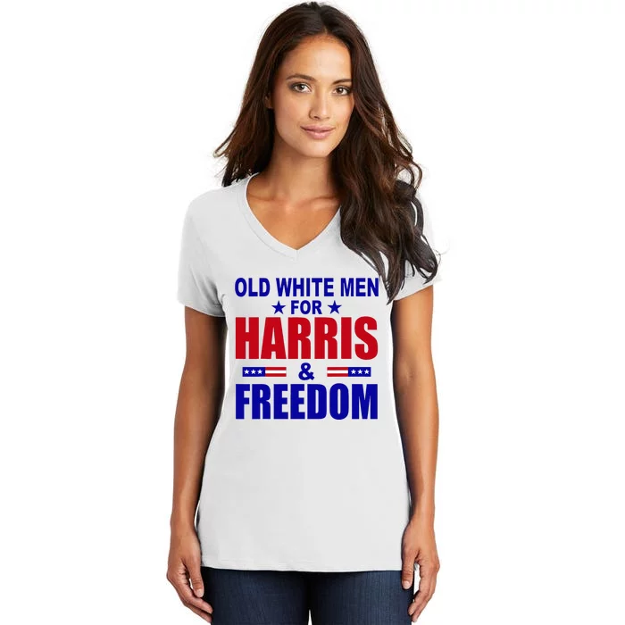 Old White For Harris And Freedom Women's V-Neck T-Shirt