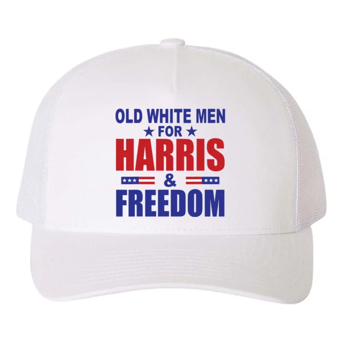 Old White For Harris And Freedom Yupoong Adult 5-Panel Trucker Hat