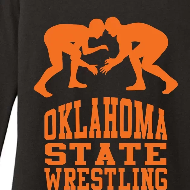 Oklahoma Wrestling Funny Womens CVC Long Sleeve Shirt